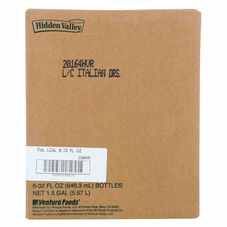 Hidden Valley Hidden Valley Low Calorie Golden Italian Dressing 32 oz. Bottle, PK6 20164HVR